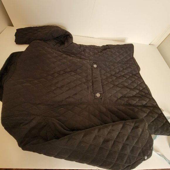 Gallery Brand Ladies Black Quilted Jacket Snap Up Front Pockets Size M - Picture 11 of 12